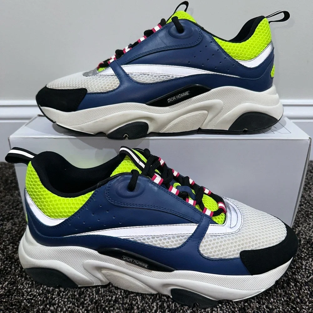 Dior x Kim Jones B22 Blue, Green & White Sneakers - Picture 10 of 10